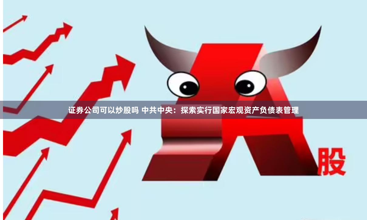 证券公司可以炒股吗 中共中央：探索实行国家宏观资产负债表管理